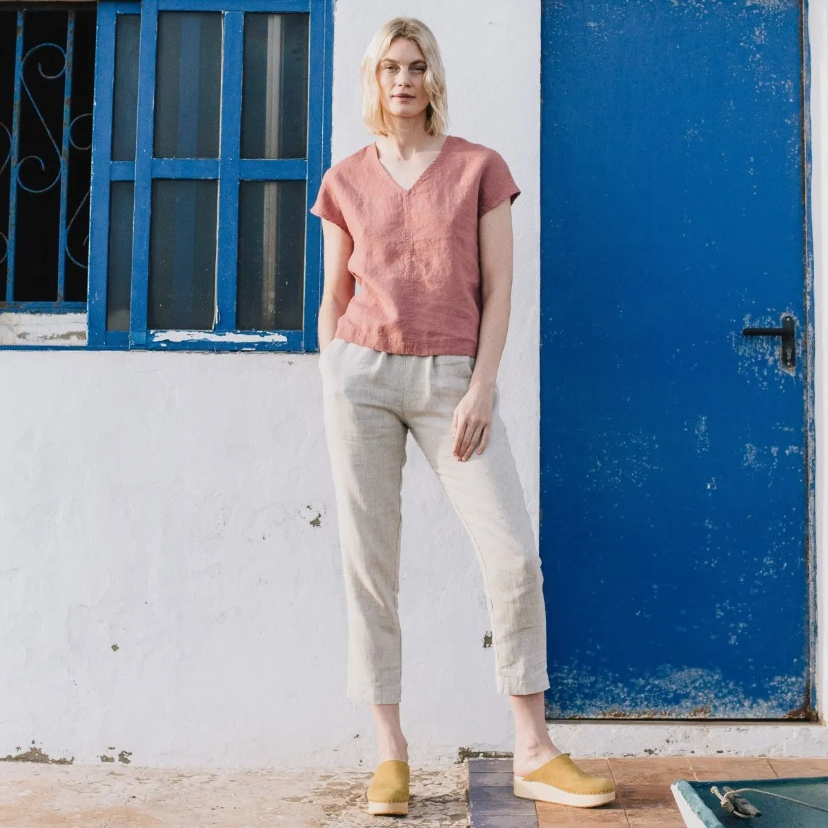 MALTA boxy linen top