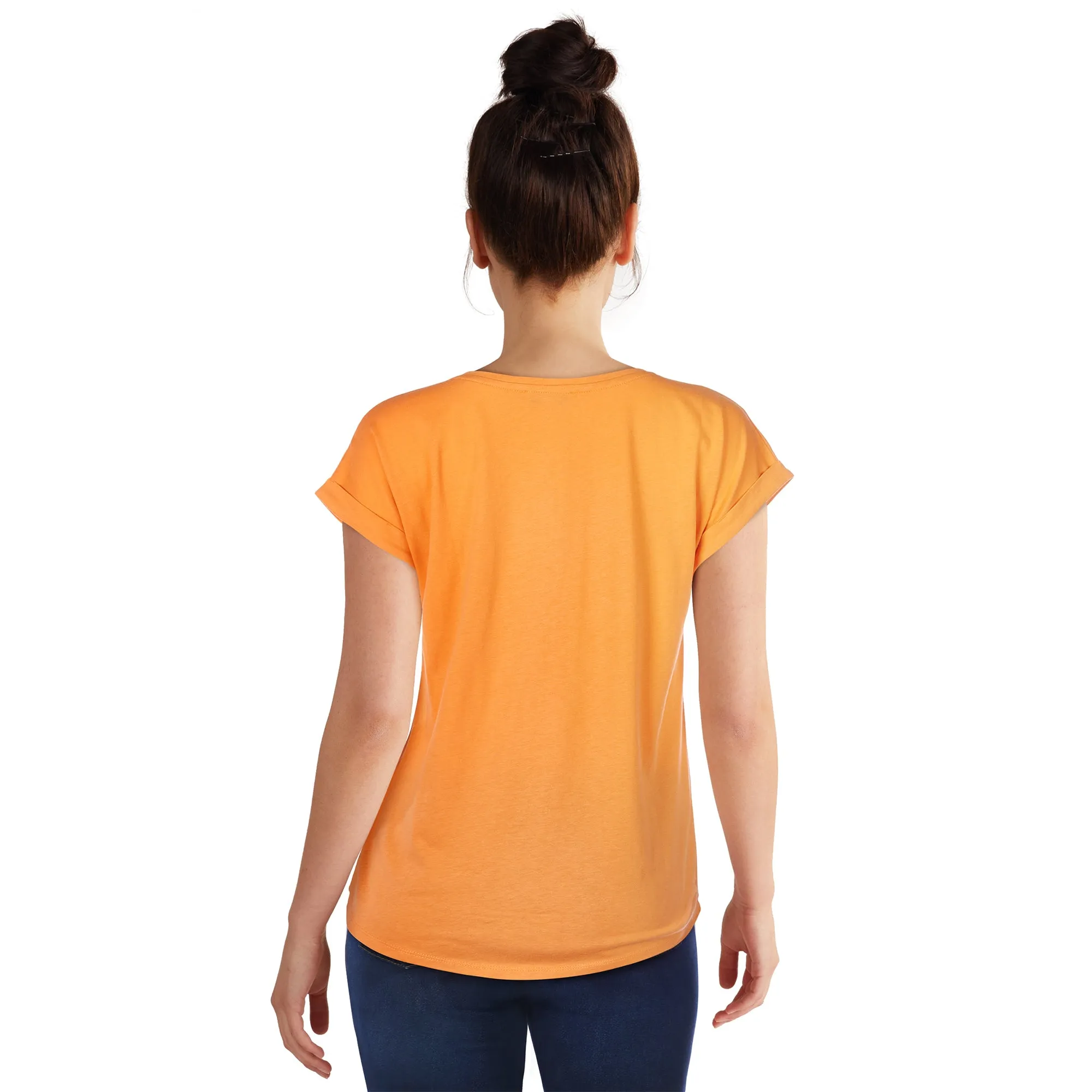 mySTYLE Women's Cool Comfort Rolled Sleeves Top